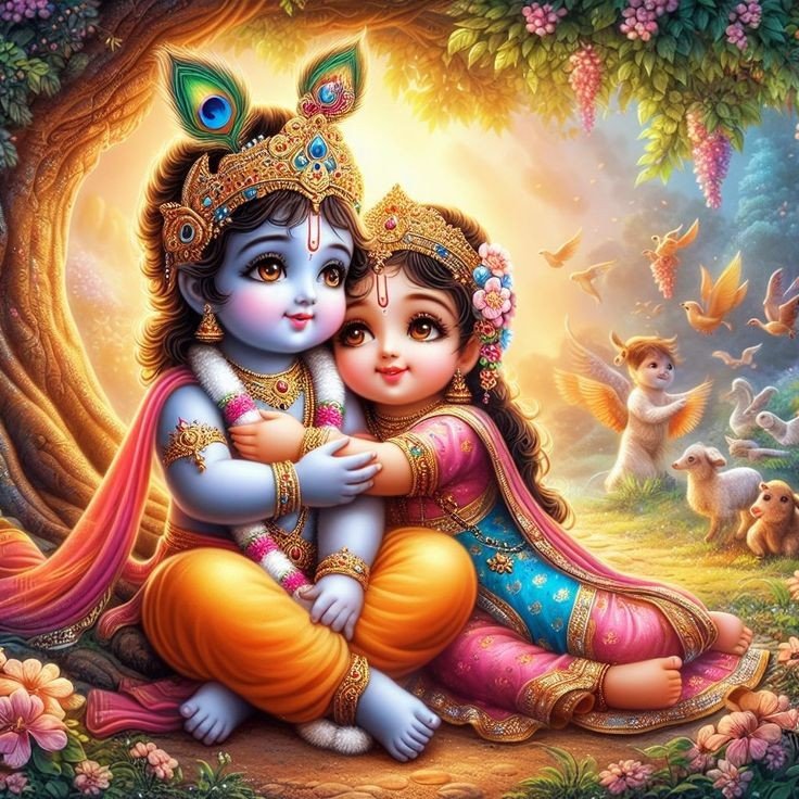 Radha Krishna love images