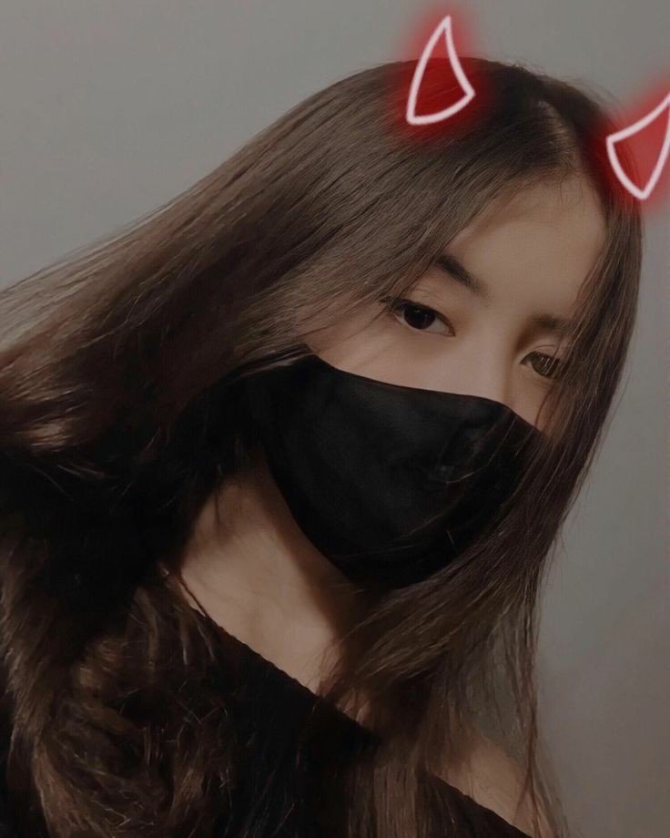 mask girl dp