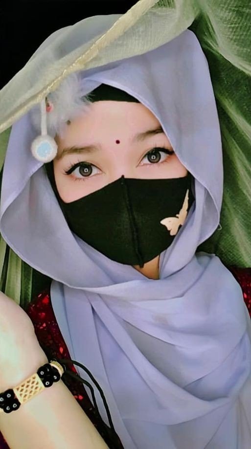 mask girl dp